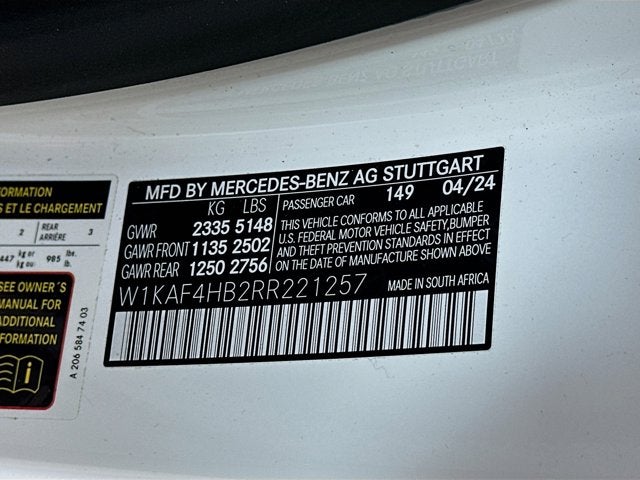 2024 Mercedes-Benz C-Class C 300